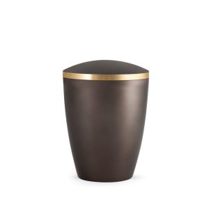 Tierurnennaturstoffurne-edition-elegance-chocolat-Goldband gebürstet-1