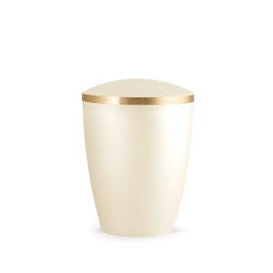 Tierurnennaturstoffurne-edition-elegance-champagner-Goldband gebürstet-1