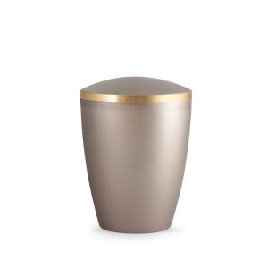 Tierurnennaturstoffurne-edition-elegance-fumé-Goldband gebürstet-1