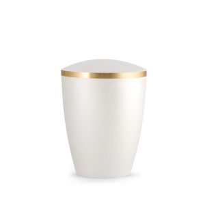 Tierurnennaturstoffurne-edition-elegance-perlmutt-Goldband gebürstet-1