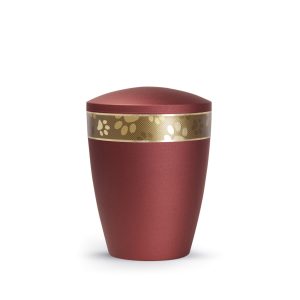 Tierurnennaturstoffurne-edition-patas-de-oro-rubin-goldendes Pfotenband 2-1