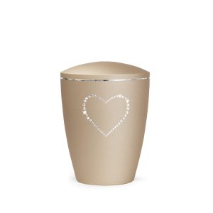 Tierurnennaturstoffurne-edition-elegance-kristall-champagner-Herz aus Kristallen-1