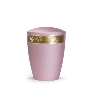Tierurnennaturstoffurne-edition-patas-de-oro-rosé-goldendes Pfotenband 2-1