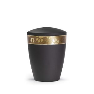 Tierurnennaturstoffurne-edition-patas-de-oro-schwarz-goldendes Pfotenband 2-1