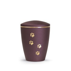 Tierurnennaturstoffurne-edition-patas-de-oro-berry-Pfoten gold gebürstet-1