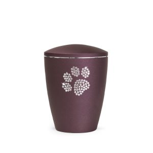 Tierurnennaturstoffurne-edition-elegance-kristall-berry-Pfote aus Kristallen-1