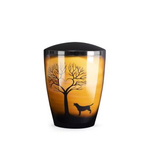 Tierurnennaturstoffurne-edition-airbrush--Hund Herzbaum-1