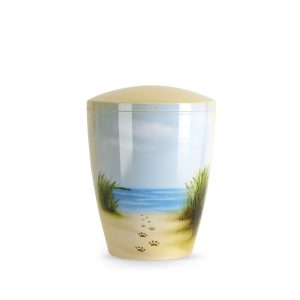 Tierurnennaturstoffurne-edition-airbrush--Spuren im Sand-1