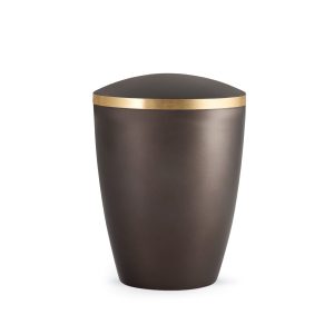 Tierurnennaturstoffurne-edition-elegance-chocolat-Goldband gebürstet-2