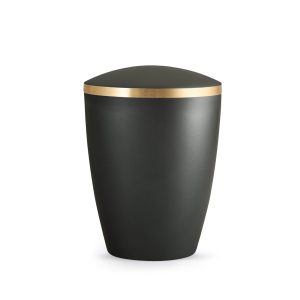 Tierurnennaturstoffurne-edition-elegance-anthrazit-Goldband gebürstet-2