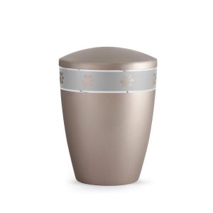 Tierurnennaturstoffurne-edition-elegance-fumé-Pfotenband silber-2
