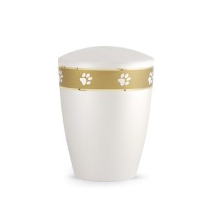 Tierurnennaturstoffurne-edition-elegance-perlmutt-Pfotenband gold-2