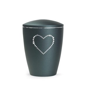 Tierurnennaturstoffurne-edition-elegance-kristall-petrol-Herz aus Kristallen-2