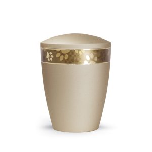 Tierurnennaturstoffurne-edition-patas-de-oro-champagner-goldendes Pfotenband 2-2