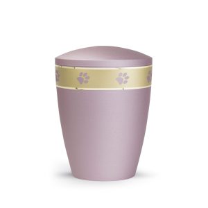 Tierurnennaturstoffurne-edition-patas-de-oro-rosé-goldendes Pfotenband 1-2