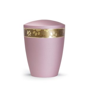 Tierurnennaturstoffurne-edition-patas-de-oro-rosé-goldendes Pfotenband 2-2