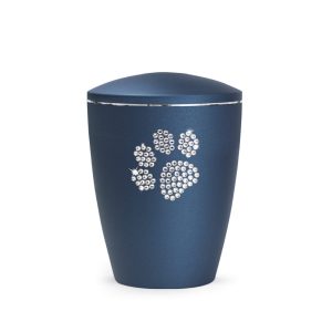 Tierurnennaturstoffurne-edition-elegance-kristall-navy-Pfote aus Kristallen-2