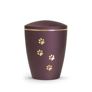 Tierurnennaturstoffurne-edition-patas-de-oro-berry-Pfoten gold gebürstet-2