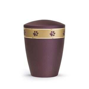 Tierurnennaturstoffurne-edition-patas-de-oro-berry-goldendes Pfotenband 1-2