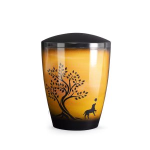 Tierurnennaturstoffurne-edition-airbrush--Hund Baum-2