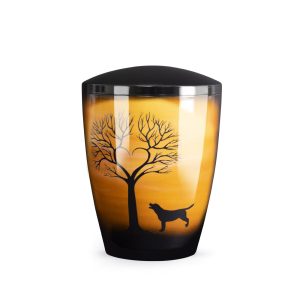 Tierurnennaturstoffurne-edition-airbrush--Hund Herzbaum-2