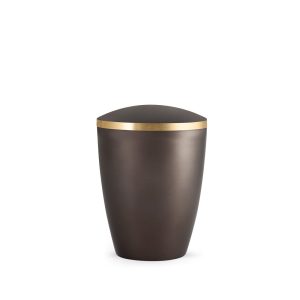 Tierurnennaturstoffurne-edition-elegance-chocolat-Goldband gebürstet-0