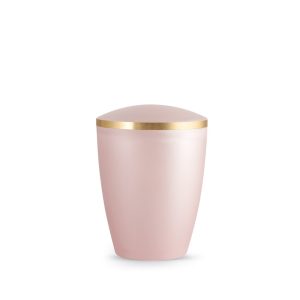 Tierurnennaturstoffurne-edition-elegance-rosé-Goldband gebürstet-0
