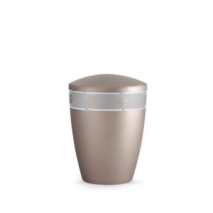 Tierurnennaturstoffurne-edition-elegance-fumé-Pfotenband silber-0