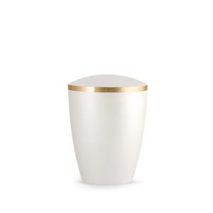 Tierurnennaturstoffurne-edition-elegance-perlmutt-Goldband gebürstet-0