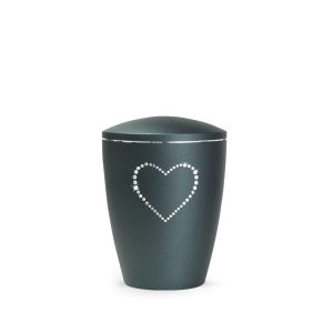 Tierurnennaturstoffurne-edition-elegance-kristall-petrol-Herz aus Kristallen-0