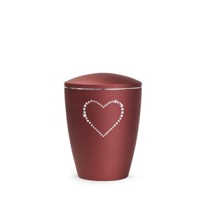 Tierurnennaturstoffurne-edition-elegance-kristall-rubin-Herz aus Kristallen-0