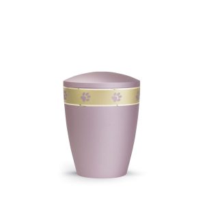 Tierurnennaturstoffurne-edition-patas-de-oro-rosé-goldendes Pfotenband 1-0