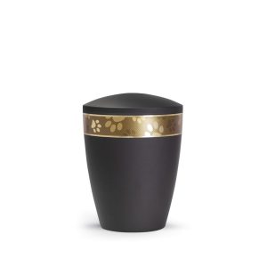 Tierurnennaturstoffurne-edition-patas-de-oro-schwarz-goldendes Pfotenband 2-0