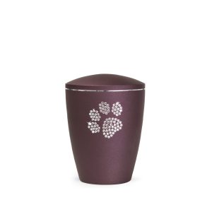 Tierurnennaturstoffurne-edition-elegance-kristall-berry-Pfote aus Kristallen-0