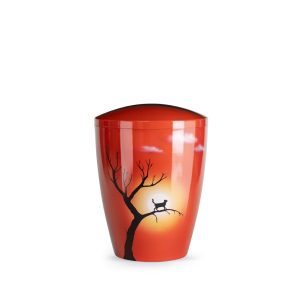Tierurnennaturstoffurne-edition-airbrush--Katze Sonne-0