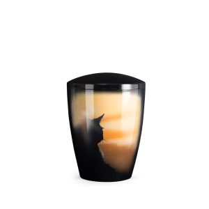 Tierurnennaturstoffurne-edition-airbrush--Katze Silhouette-0
