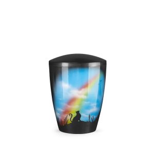 Tierurnennaturstoffurne-edition-airbrush--Katze Regenbogen-0