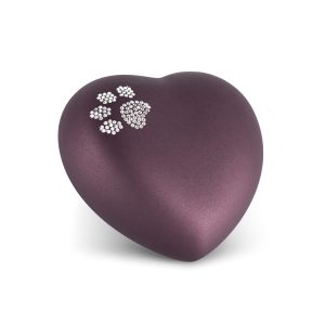 Tierurnenkeramikurne-edition-herz-kristall-berry-Kristall-Pfote-1