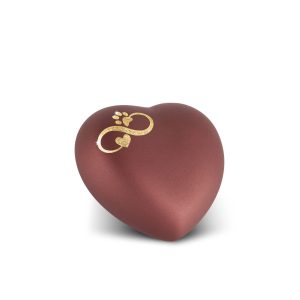 Tierurnenkeramikurne-edition-herz-rubin-Infinity Herz/Pfote gold-0