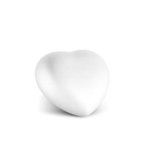 Tierurnenkeramikurne-edition-herz-kristall-weiß-einfarbig ohne Motiv-0