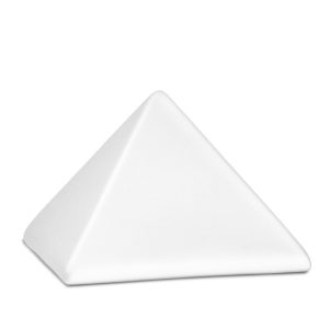 Tierurnenkeramikurne-edition-pyramide-weiß-einfarbig ohne Motiv-1