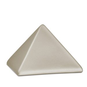 Tierurnenkeramikurne-edition-pyramide-champagner-einfarbig ohne Motiv-1