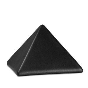 Tierurnenkeramikurne-edition-pyramide-schwarz-einfarbig ohne Motiv-1