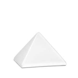 Tierurnenkeramikurne-edition-pyramide-weiß-einfarbig ohne Motiv-0