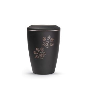 Tierurnenmetallurne-edition-karat-schwarz-geometrische Pfoten-1