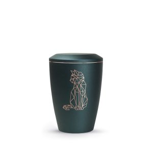 Tierurnenmetallurne-edition-karat-petrol-geometrische Katze-0