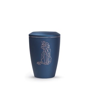 Tierurnenmetallurne-edition-karat-navy-geometrische Katze-0