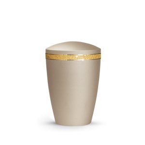 Tierurnenmetallurne-edition-glamour-champagner-runder Deckel