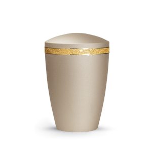 Tierurnenmetallurne-edition-glamour-champagner-runder Deckel