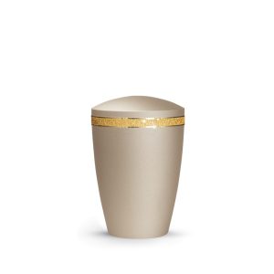 Tierurnenmetallurne-edition-glamour-champagner-runder Deckel